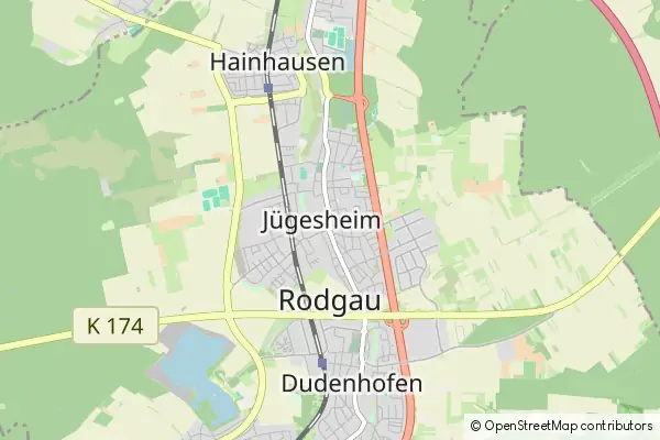 Mapa Rodgau