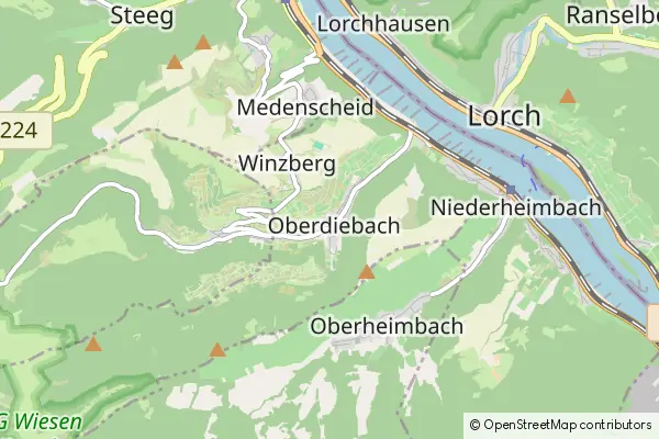 Mapa Oberdiebach