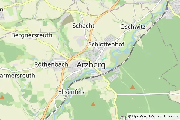 Mapa Arzberg