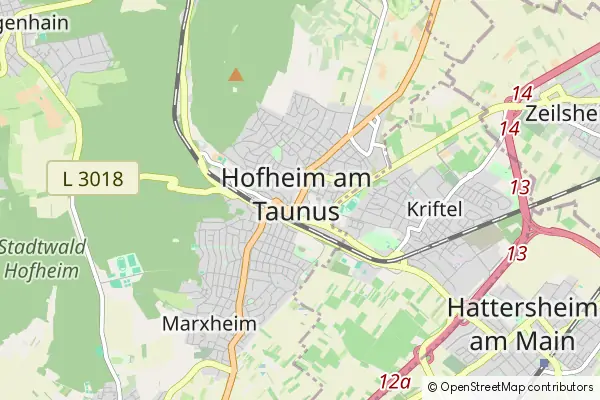 Mapa Hofheim am Taunus