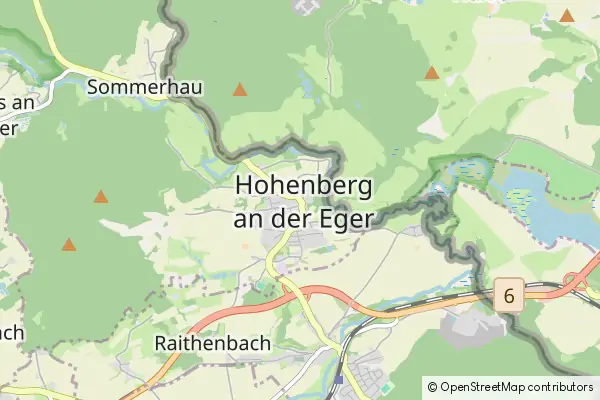 Mapa Hohenberg an der Eger