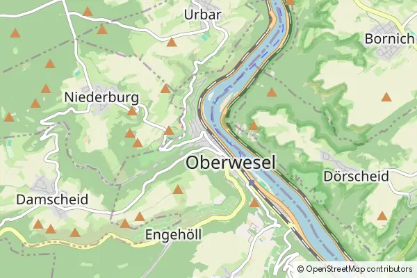 Mapa Oberwesel