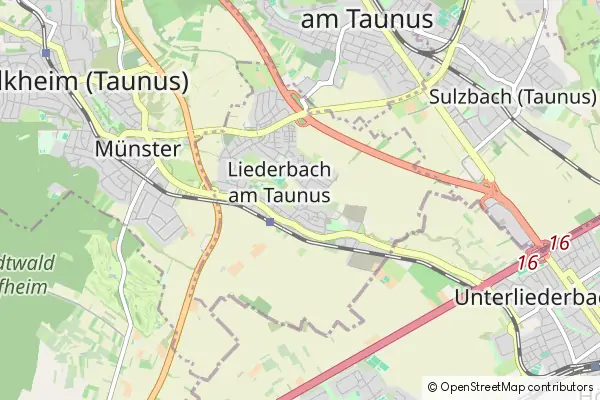 Mapa Liederbach am Taunus