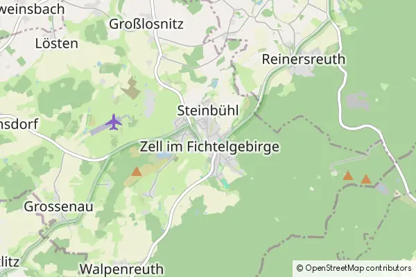 Mapa Zell im Fichtelgebirge