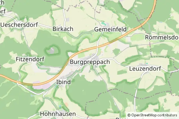 Mapa Burgpreppach