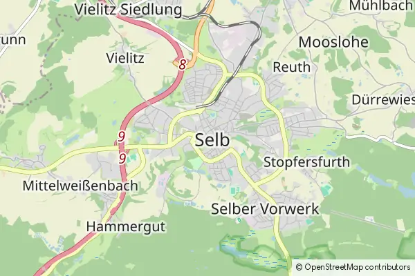 Mapa Selb