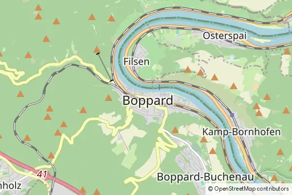 Mapa Boppard