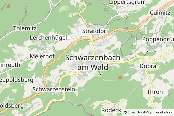 Mapa Schwarzenbach am Wald