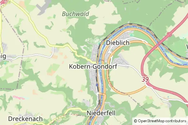 Mapa Kobern-Gondorf