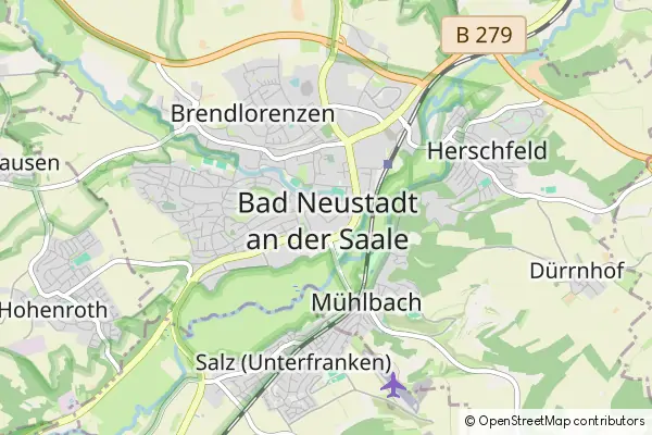 Mapa Bad Neustadt an der Saale