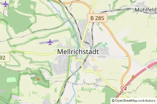 Mapa Mellrichstadt