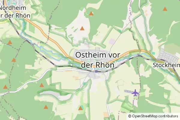 Mapa Ostheim vor der Rhoen