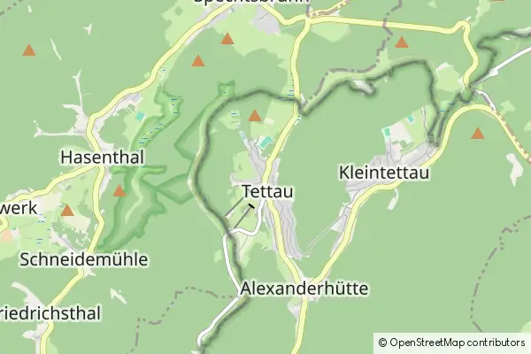 Mapa Tettau