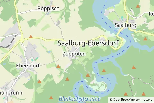 Mapa Saalburg-Ebersdorf