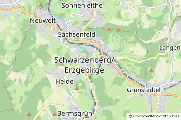 Mapa Schwarzenberg/Erzgeb.