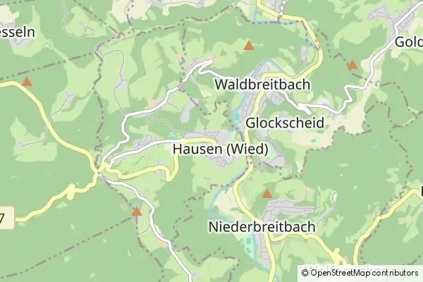 Mapa Hausen (Wied)