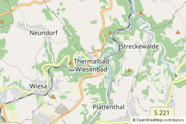 Mapa Thermalbad Wiesenbad