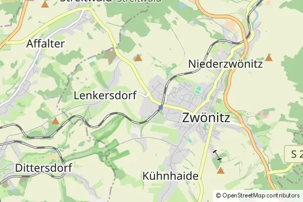 Mapa Zwonitz