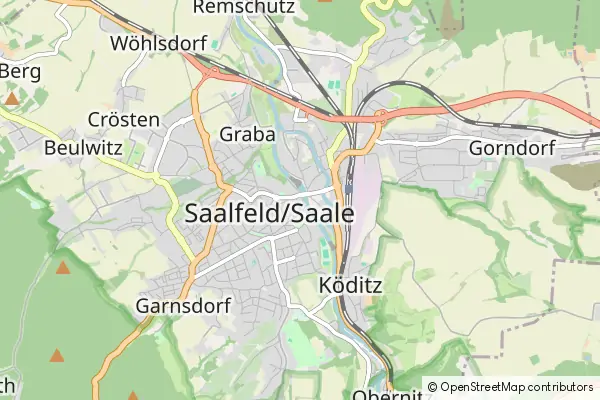 Mapa Saalfeld/Saale