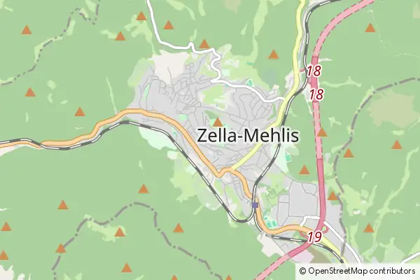 Mapa Zella-Mehlis