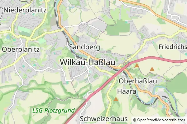 Mapa Wilkau-Haßlau