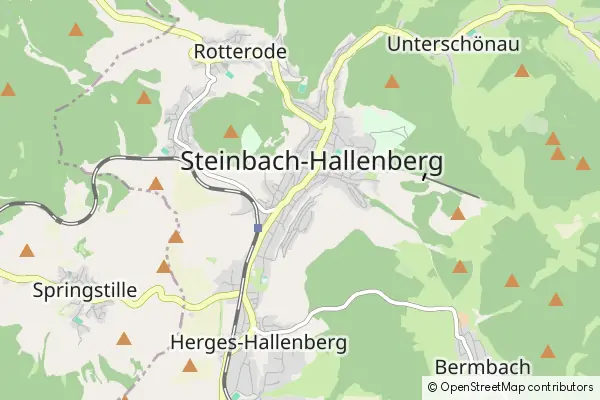 Mapa Steinbach-Hallenberg