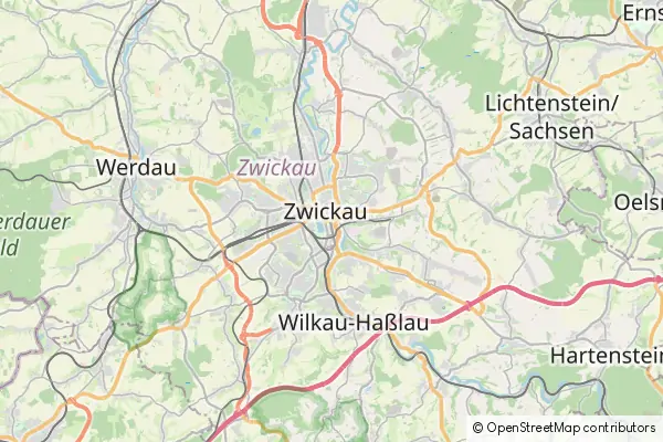 Mapa Zwickau