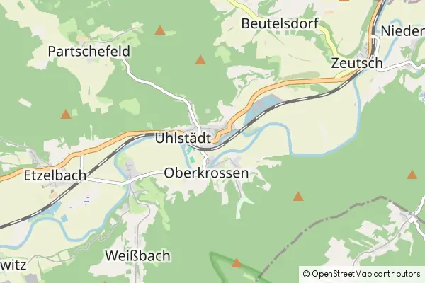 Mapa Uhlstadt - Kirchhasel