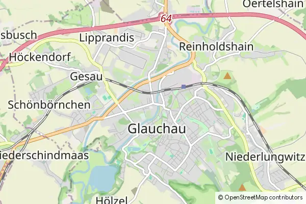 Mapa Glauchau