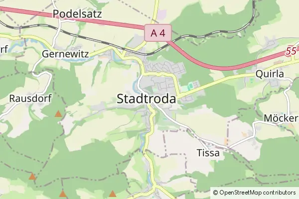 Mapa Stadtroda