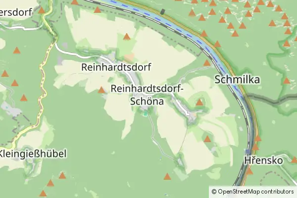 Mapa Reinhardtsdorf-Schona