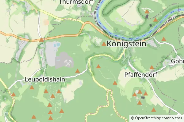 Mapa Königstein/Sächsische Schweiz