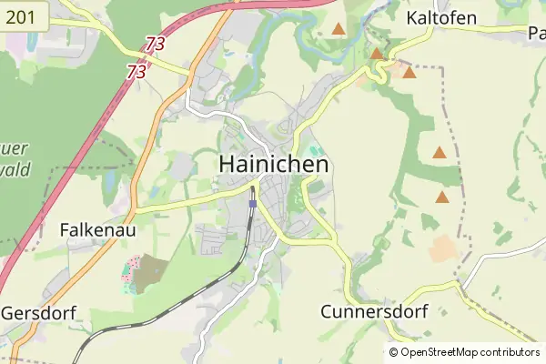 Mapa Hainichen