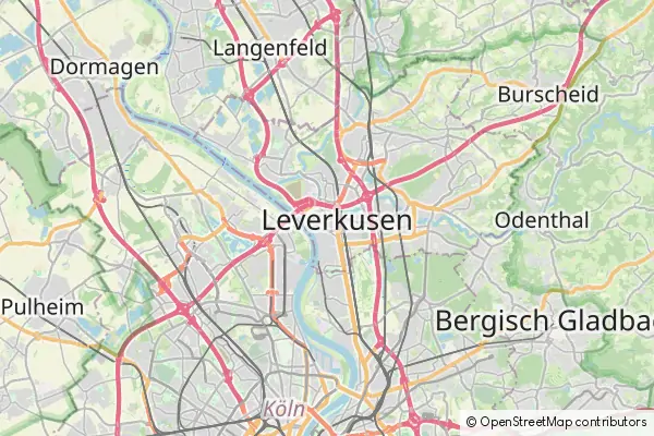 Mapa Leverkusen