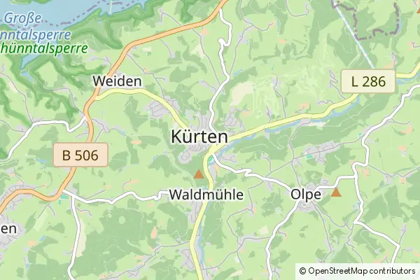 Mapa Kürten