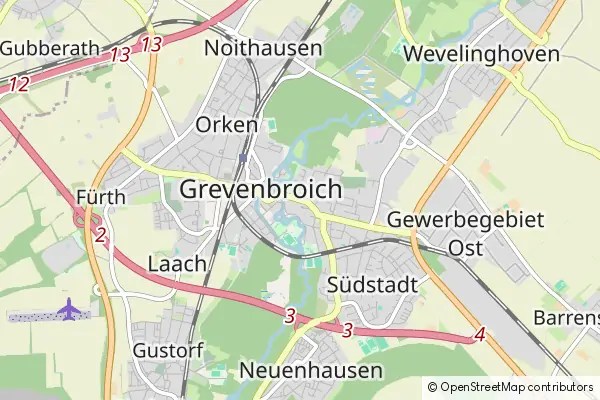 Mapa Grevenbroich