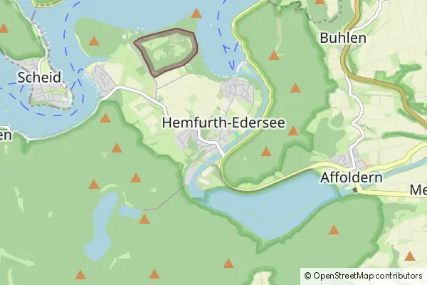 Mapa Hemfurth-Edersee