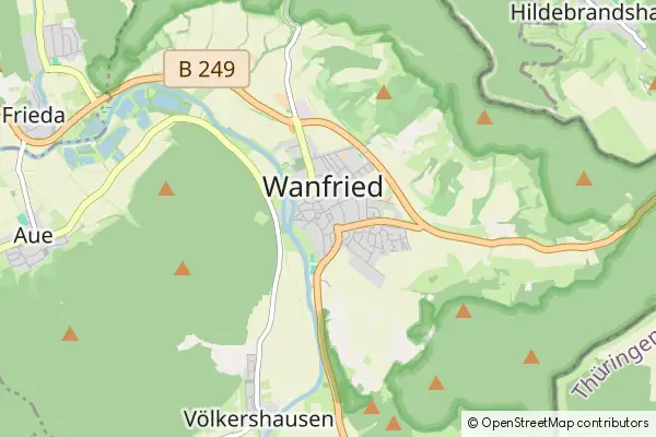 Mapa Wanfried