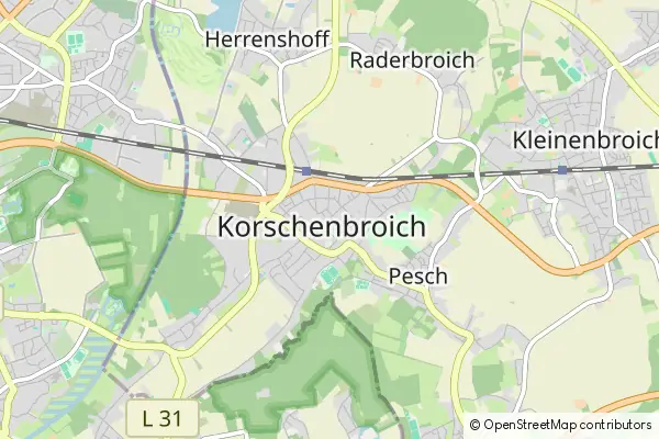 Mapa Korschenbroich