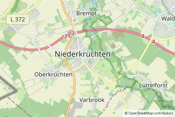 Mapa Niederkruechten