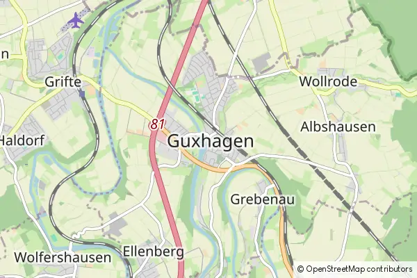 Mapa Guxhagen