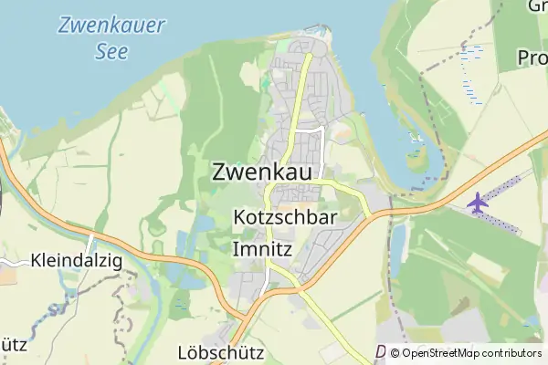 Mapa Zwenkau