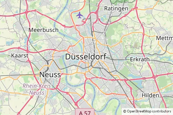 Mapa Düsseldorf