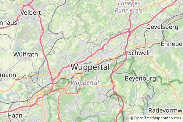 Mapa Wuppertal