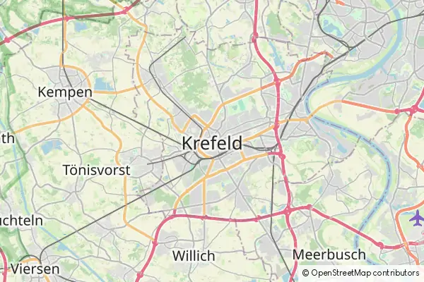 Mapa Krefeld