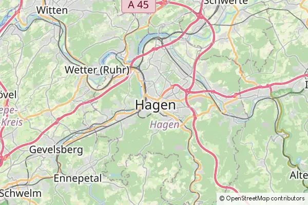 Mapa Hagen