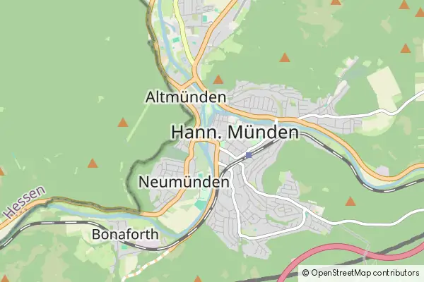 Mapa Hannoversch Munden