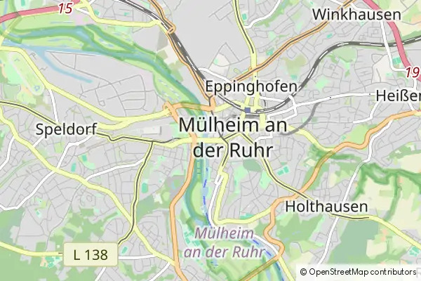 Mapa Muelheim an der Ruhr