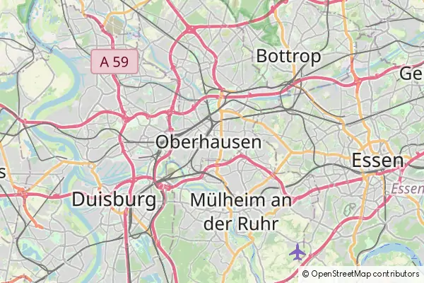 Mapa Oberhausen