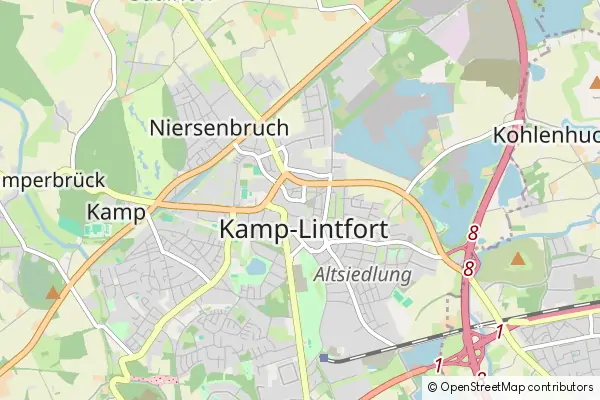 Mapa Kamp-Lintfort